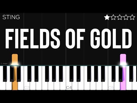 Sting - Fields Of Gold | EASY Piano Tutorial