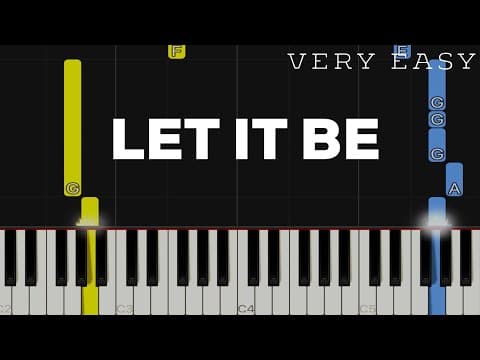 Let It Be - The Beatles | VERY EASY Piano Tutorial