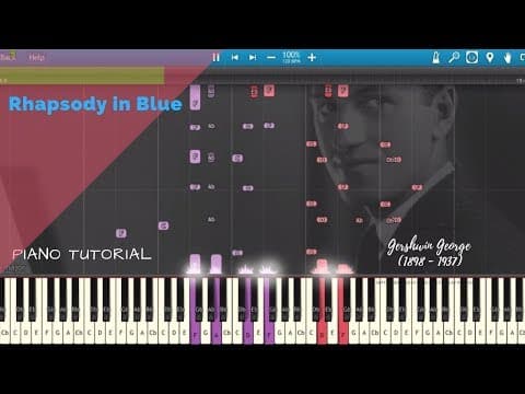 Gershwin George - Rhapsody in blue Piano Tutorial