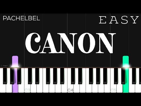 Canon In D - Pachelbel | EASY Piano Tutorial