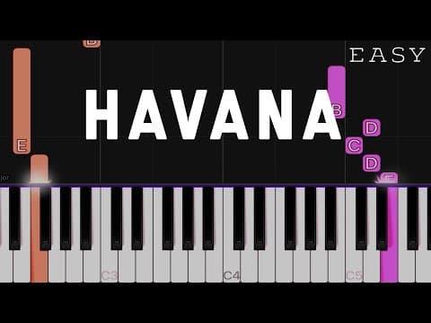 Havana - Camila Cabello ft. Young Thug | EASY Piano Tutorial