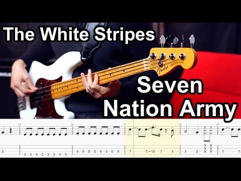 The White Stripes - Seven Nation Army // BASS COVER + Play-Along Tabs