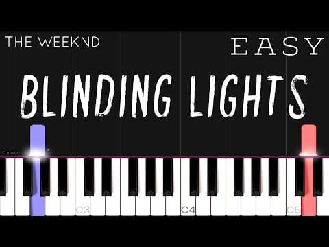 The Weeknd - Blinding Lights | EASY Piano Tutorial