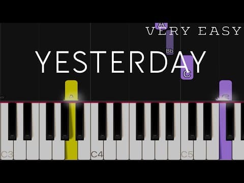 Yesterday - The Beatles | VERY EASY Piano Tutorial