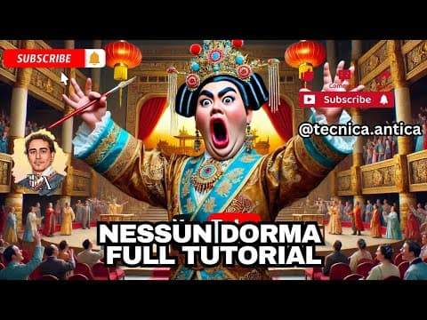 🎭Nessun dorma full tutorial ( Sorry for the microphone 🎙️)